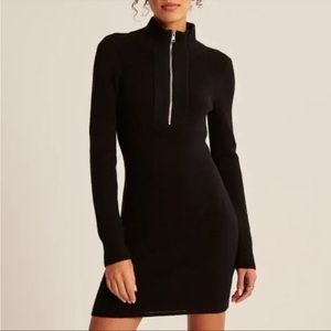 Abercrombie Half Zip Up Mini Sweater Dress